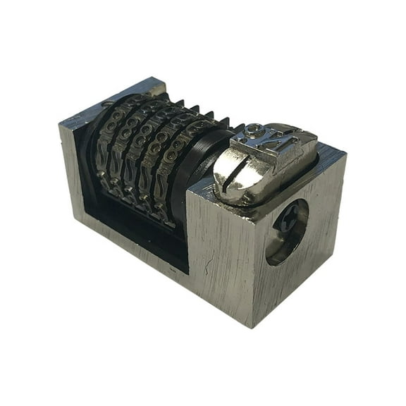 Numbering Machine 5/32 5 Digits Backward Solid Wheels Roman Letterpress windmill