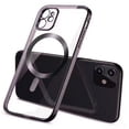 thumbnail image 2 of Phone Case for Apple iPhone 17 Clear Hybrid Case with Plating Chrome Frame, Camera Protection, MagSafe Compatible Cover Fit for Apple iPhone 17 (6.3") (Black), 2 of 7