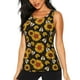 thumbnail image 1 of Fotbe Sunflowers And Bww Blusas Sin Mangas para Mujer – Estilo Casual, Corte Suelto, Slim-Fit, Cuello Redondo Deportivo, Tops de Verano para Gimnasio y Yoga-X-Large, 1 of 7