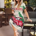thumbnail image 3 of Easygdp Merry Christmas 1 para Vestido Transpirable de Mujer, Vestido Suelto de Manga Corta con Pliegues y Bolsillos para el Verano, 3 of 6