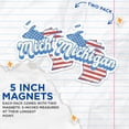 thumbnail image 3 of (2 Pack) Michigan State Outline Magnets - MI State Shape with USA Flag - 5" On Longest Side - Premium Magnet - Choose Your State - for Cars, Refrigerators, Toolboxes - Made in USA - MAG1148, 3 of 7