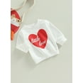 thumbnail image 2 of Aunavey Toddler Baby Boys Girls Valentine's Day Sweatshirt MR. Steal Your Heart Pullover Spring Clothes Top, 2 of 8
