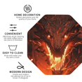 thumbnail image 3 of Lsque Magma Fire Black Dragon Pattern 4" Drink Coasters Set of 4, PVC Leather Absorbent Coasters, Table Coaster Set Decorative Coffee Cup Coasters Housewarming Gift -Octagon, 3 of 6
