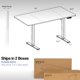 thumbnail image 5 of Escritorio de pie VIVO Electric DESK-KIT-1W6G-30 gris oscuro/blanco, 5 of 9