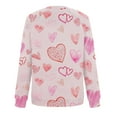 thumbnail image 5 of AOOCHASLIY Women Heart Blouse Valentine's Day Women's Casual Printed Thin Sweater Long Sleeve Round Neck Shirt/shirt, 5 of 5