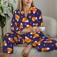 thumbnail image 6 of Pajamas for Women Set - Candy Corn (2) Comfy Long Sleeve Button Up Pajama Sets for Women 2 Piece, Soft Sleepwear Nightwear Pjs Lounge Sets for Women with Pockets, 6 of 6