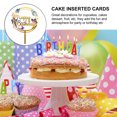 thumbnail image 4 of Gold Cake Topper Acrylic Happy Birthday Flower Dessert Toppers, 4 of 6