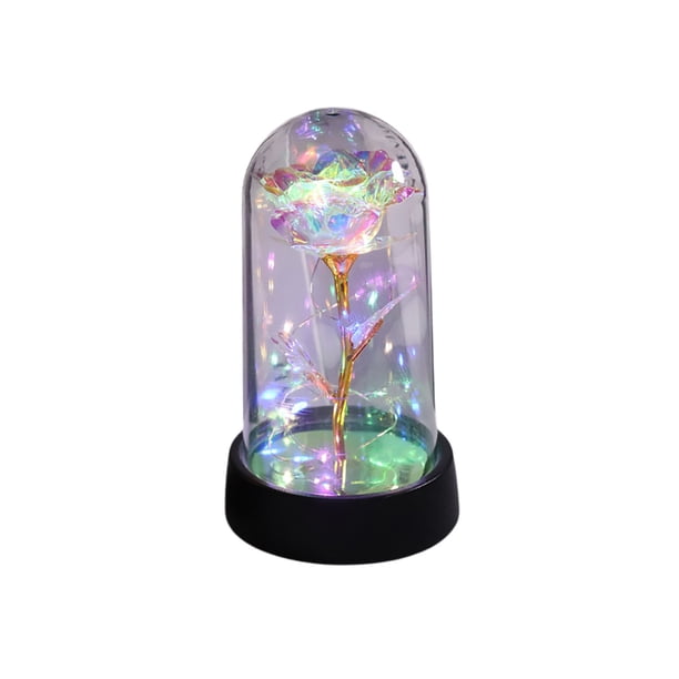 Regalos para las Mujeres Regalo de la Rosa Eterna para el Cumpleaños de las Mujeres Regalo para la Madre Rosa Encendida en Cúpula de Vidrio Regalo de la Rosa Eterna para el Día de la Madre Regalo de L