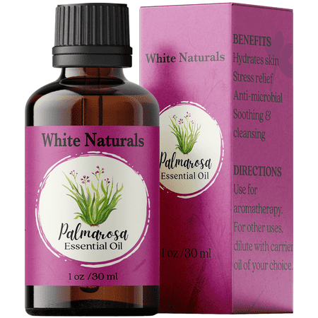 Organic Palmarosa Essential Oil – 100% Pure & Natural Palmarosa Oil, Floral & Fresh Aroma, Ideal for Aromatherapy, Skin Care & DIY Beauty, 1oz