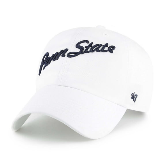 Men's '47 White Penn State Nittany Lions Vault Clean Up Adjustable Hat