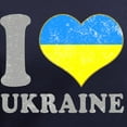 thumbnail image 3 of CafePress - I Love Ukraine Native Ukrainian Flag T Shirt - Women's V-Neck Dark T-Shirt, 3 of 4