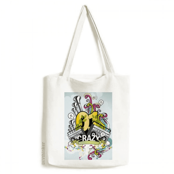 Graffiti Street Culture Colorful Stereo Tote Canvas Bag Shopping Satchel Casual Handbag