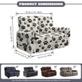 thumbnail image 2 of Xoenoiee Dog Paw Print 6 Pieces Recliner Cover Stretch Recliner Chair Cover 2 Seater Recliner Couch Cover Sofa Cover Jacquard Soft Furniture Protector with Elastic Bottom for Kids/Pets, 2 of 6