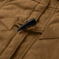 thumbnail image 5 of Olyvenn Women Hoodies Fleece Jackets Soft Fuzzy Long Hoodie Sweatshirt Casual Sherpa Hoodies Horn Button Coats Winter Coffee L, 5 of 7
