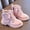 Pink, variant on LvhaoGJOB Girls' Ankle Boots for Snow Play - Lace-Up Design, Side Zipper