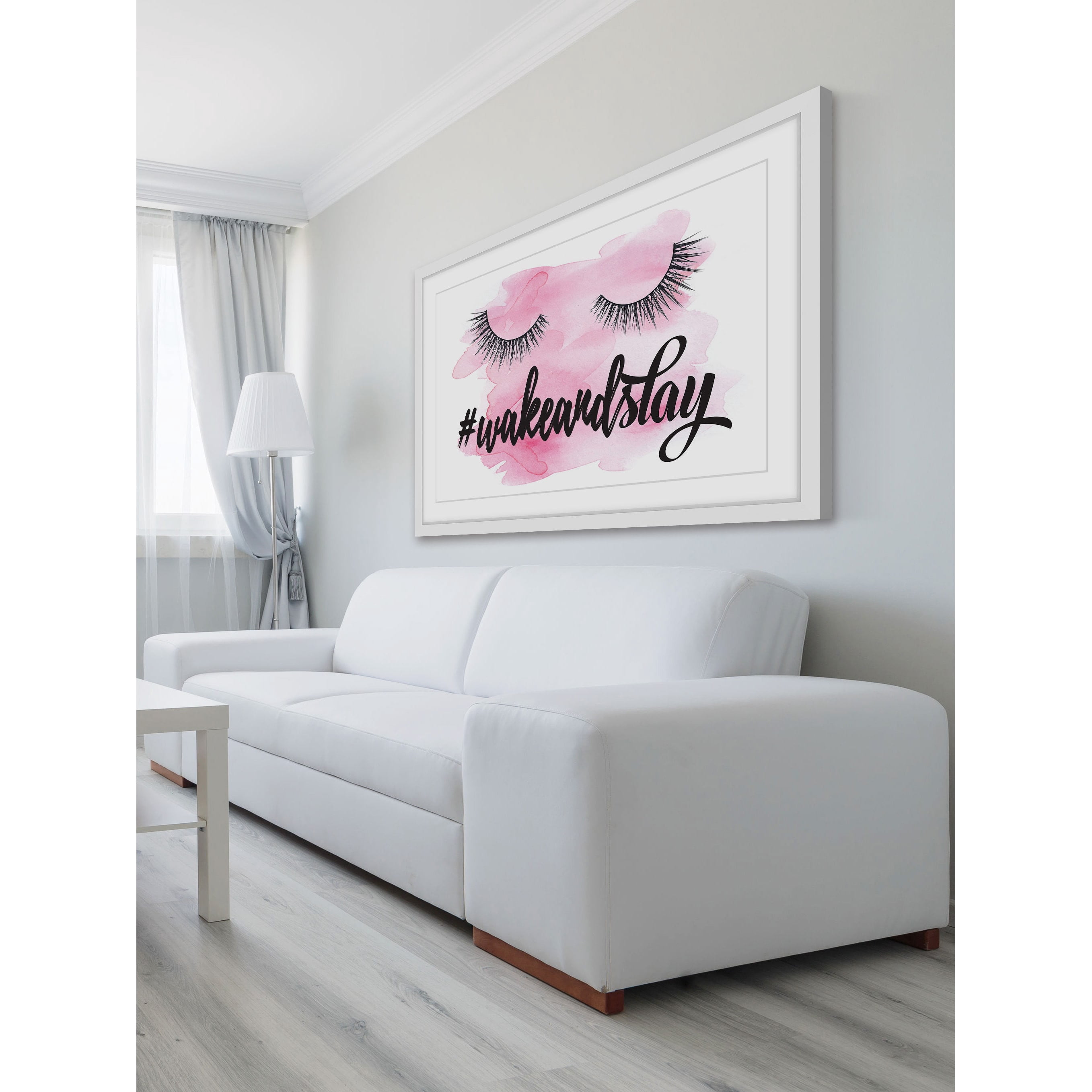 "Wake Up and Slay Pink" Framed Painting Print