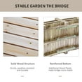 thumbnail image 5 of Outsunny 5ft Wooden Garden Bridge Lawn DÃ©cor Arc Stained Finish Walkway Natural, 5 of 9