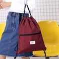 thumbnail image 3 of Fashion Unisex Waterproof Zipper Bundle Rope Travel Sport Backpack School Bags, 3 of 6