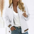 thumbnail image 2 of Veste Décontractée Automne pour Femmes, Grande Taille, Poches Fines, Blouse Noire, Manteau, Haut de Baseball, 2 of 5
