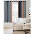 thumbnail image 2 of Blue Pink Striped Blackout Curtains for Bedroom Living Room Darkening Curtains 63 Inches Long Farmhouse Modern Stripes Window Curtain 2 Panels Set Insulated Window Treatment Grommet Drapes 42"x63", 2 of 9