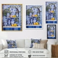 thumbnail image 4 of Designart "Mediterranean Still Life with Tiles III" Geometric Framed Wall Art - Bohemian Yellow Boho Pottery Entryway Framed Wall Art, 4 of 6