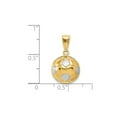 thumbnail image 2 of 14K Yellow Gold Classic Soccer ball (Football) Charm Pendant Necklace with Chain for Men, 2 of 5