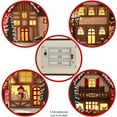 thumbnail image 5 of Pre-Lit Wooden Christmas Village - Miniature LED Holiday Decoration, 5 of 6