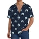 thumbnail image 1 of Fotbe Wolf And Moon Camisa Estampada de Manga Corta para Hombre, Casual de Verano, Estilo Playero, Sin Arrugas-X-Large, 1 of 5