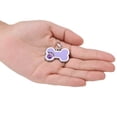 thumbnail image 2 of Placa de identificación de aleación para mascotas, colgante con forma de hueso para perro y gato (morado), 2 of 8