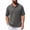 Dark Gray, variant on HomeDM Collared V Neck Shirts for Men Short Sleeve Summer Casual Texture Loose Fit Pullover Tops, Dark Gray, Size L