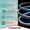 thumbnail image 4 of Monster 6.5 ft Neon Color Flow LED Multi-Color Light Strip, Indoor, USB Plug-in and Remote, 4 of 7