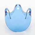 thumbnail image 1 of Transparent Face Mask With Nose Pads Folding Reusable Clear Mouth Nose Shield Large Protective FaceBlue, 1 of 4