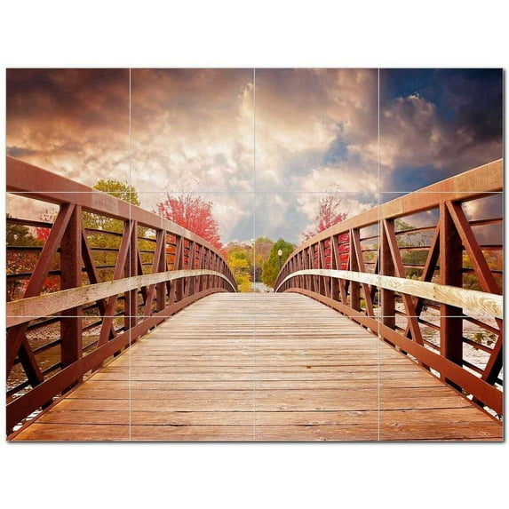 Bridge Ceramic Tile Mural Kitchen Backsplash Bathroom Shower 400248-L43