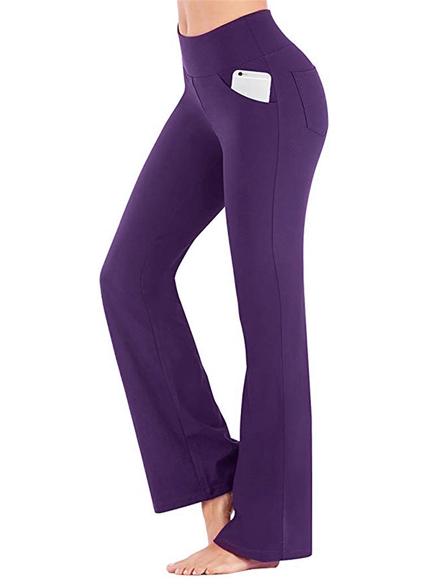 Bootcut Yoga Pants with Pockets for Women High Waist Workout Bootleg