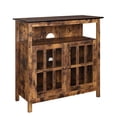 thumbnail image 2 of Meuble Télé Haut Big Sur avec Armoires de Rangement, Fini Bois Brun, 2 of 9