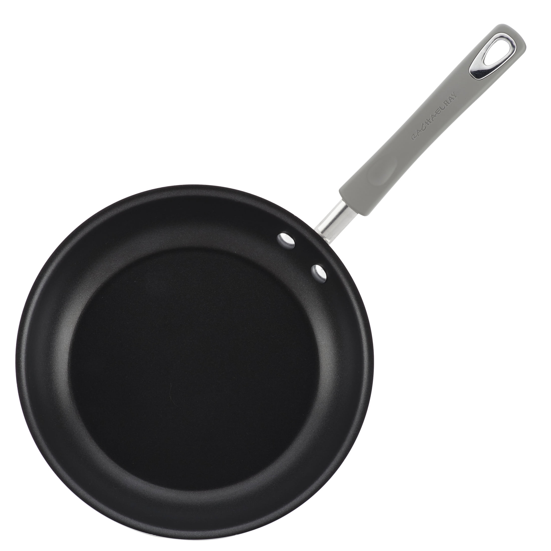 Rachael Ray Brights 14 Piece Nonstick Cookware Pots and Pans Set, Sea Salt Gray