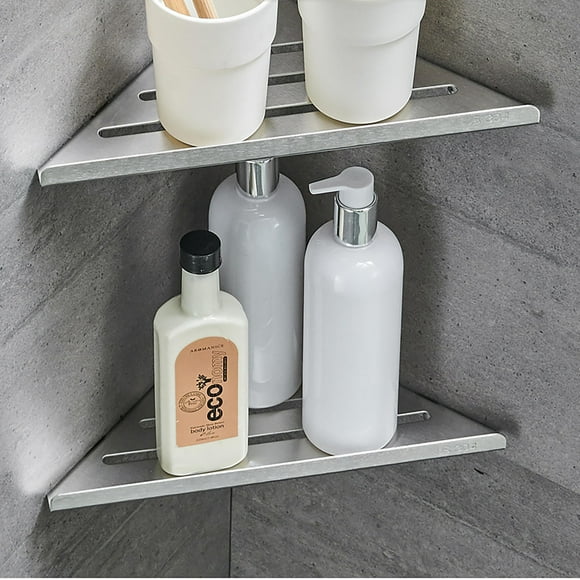 UPOUART Silver Shower Shelves Corner Bathroom Storage Rack 1Pack for Simple and Modern Living Room