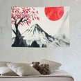 thumbnail image 3 of Acheng Japanese Decor Large Tapestry, Asian Anime Mount Fuji Red Sun Tapestry Wall Hanging for Bedroom, Japanese Art Cherry Blossom Decorations Tapestry Beach  College Dorm  60x40in, 3 of 7