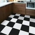 thumbnail image 6 of Abyssaly Vinyl Flooring Peel and Stick Floor Tiles 12 x12 Inches Black and White Checkered Floor Tiles Easy to Install and Waterproof for Bathroom and Kitchen (10 Pcs, Black and White), 6 of 9