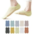 thumbnail image 5 of 5 Pairs Women’s No Show Socks Non Slip Low Cut Ankle Liner Socks – Breathable Mesh Invisible Socks for Flats, Loafers, Sneakers, Dress Shoes, One Size Fits Most, 5 of 11