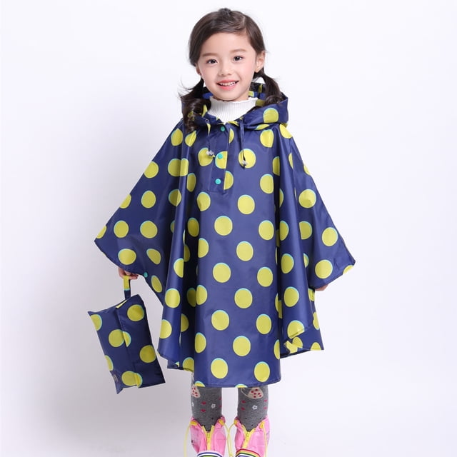 Imperméable pour Filles - Poncho 3D à Capuche Style Dessin Animé pour Filles et Garçons