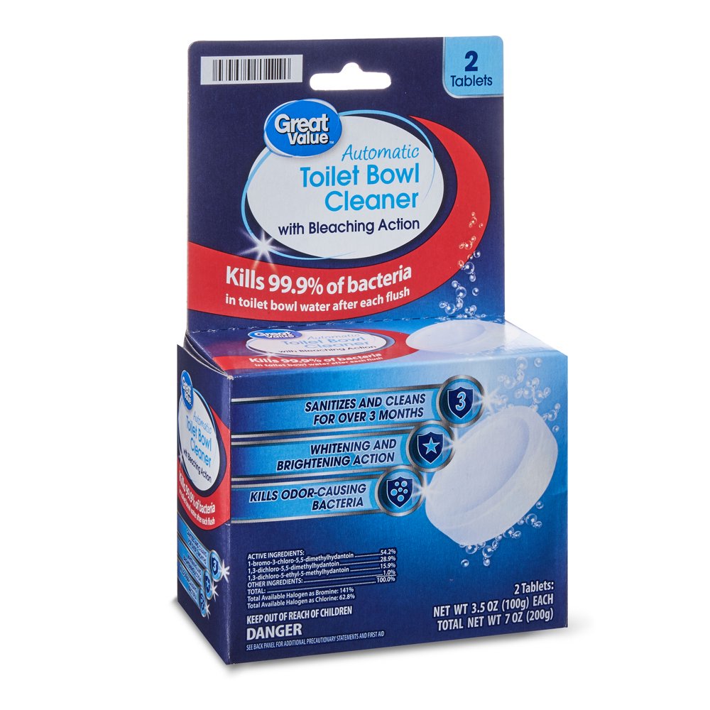 Great Value Toilet Bowl Tablet, 2 Count, 3.5 oz
