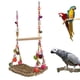 thumbnail image 3 of Juguetes Para Columpios De Pasto Marino Para Pájaros, Hamaca Para Escalar Pájaros, Columpio, Campanas Pequeñas, Tejido De Seguridad, Ratán Colorido, Doble Capa Con Percha De, 3 of 7