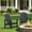 Black, variant on GONICHA Stackable HDPE Adirondack Chairs Set of 2 – Durable, Weather-Resistant Outdoor Patio Seating, Low Maintenance Poly Lumber Chairs for Porch, Deck, Garden, Fire Pit (Brown)