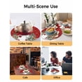 thumbnail image 2 of 15 Inch Round Placemats Set of 4, Red Snowman Christmas Non Slip Heat Insulation PP Table Mats, Xmas Tree Ball Snowflake Elk Washable Place Mats for Kitchen Dining Party Table Decor, 2 of 7