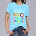 thumbnail image 3 of DEELLEEO Womens Tops Clearance Ladies Multi-Color Short Sleeve T-Shirt Graphic Print Tops, 3 of 6