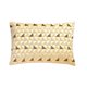 thumbnail image 1 of Funda de almohada lumbar decorativa en dorado y marfil de 30 x 35 cm (12 x 14 pulgadas), diseño rectangular con mosaico jacquard y cuentas, estilo moderno con estampado geométrico - Tríada dorada, 1 of 3