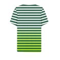 thumbnail image 4 of Fiudx Liquidación de Ahorros de Verano Camiseta Casual de Moda para Mujer Blusas Estampadas a Rayas Degradadas Top con Botones y Cuello En V, 4 of 5