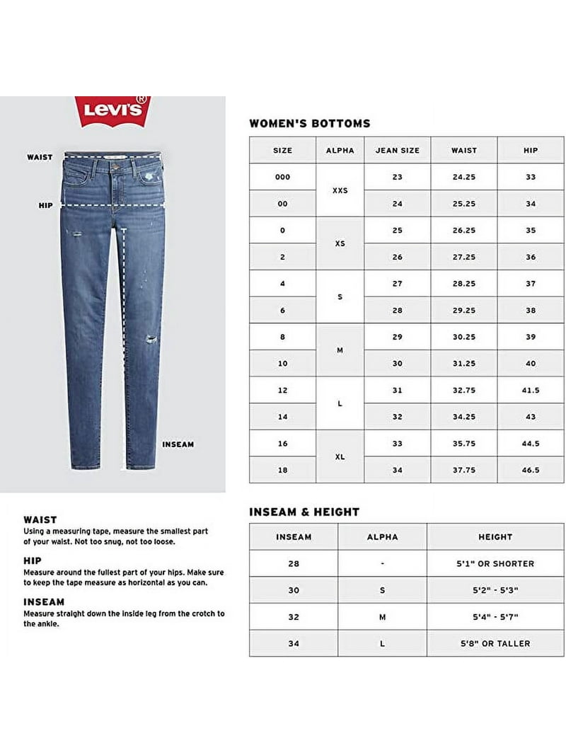 Levi's Womens Shaping Skinny Jean 16/33x30 Black - Walmart.com