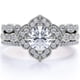 thumbnail image 1 of JeenMata Juego de Trío de Anillos de Boda Exclusivos de Moissanita Real de 1,75 Quilates con Anillo de Compromiso y 2 Alianzas de Boda en Oro de 18 K sobre Plata, 1 of 6